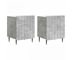 Šalia lovos spintelė 2 pcs Betono pilka 43 x 34,5 x 52 cm