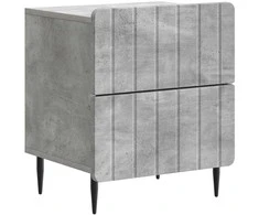 Šalia lovos spintelė 2 pcs Betono pilka 43 x 34,5 x 49,5 cm