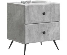 Šalia lovos spintelė 2 pcs Betono pilka 43 x 34,5 x 47,5 cm
