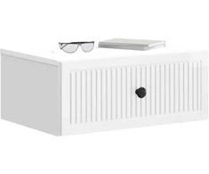 Šalia lovos spintelė 2 pcs Itin blizgi balta 49 x 34,5 x 20 cm