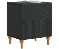 Šalia lovos spintelė 2 pcs Juoda 43 x 34,5 x 50 cm