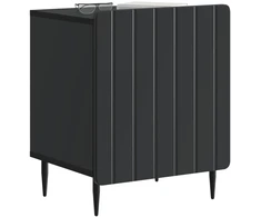 Šalia lovos spintelė 2 pcs Juoda 43 x 34,5 x 52 cm