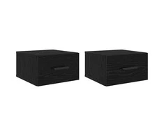 Šalia lovos spintelė 2 pcs Juodas ąžuolas 35 x 35 x 20 cm