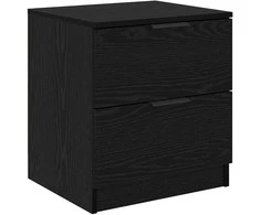 Šalia lovos spintelė 2 pcs Juodas ąžuolas 45 x 39 x 50 cm