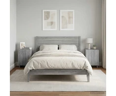 Šalia lovos spintelė 2 pcs Pilka Sonoma 33,5 x 34,5 x 50 cm