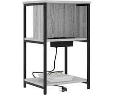 Šalia lovos spintelė 2 pcs Pilkas Sonoma 38 x 31 x 61 cm