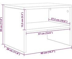 Šalia lovos spintelė 2 pcs Sena mediena 40 x 40 x 30 cm