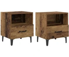 Šalia lovos spintelė 2 pcs Sena mediena 40 x 35 x 47.5 cm