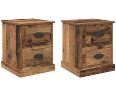 Šalia lovos spintelė 2 pcs Senas medis 39 x 39 x 47.5 cm