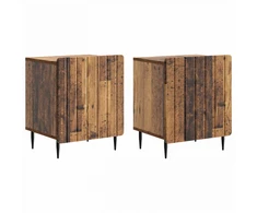 Šalia lovos spintelė 2 pcs Sendintos medienos 43 x 34,5 x 52 cm
