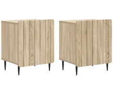 Šalia lovos spintelė 2 pcs Sonoma ąžuolas 43 x 34,5 x 52 cm