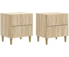 Šalia lovos spintelė 2 pcs Sonoma ąžuolas 43 x 34,5 x 48 cm