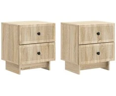 Šalia lovos spintelė 2 pcs Sonoma ąžuolas 43 x 34,5 x 47,5 cm