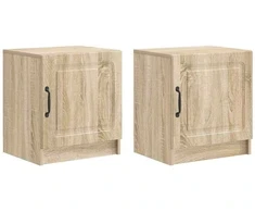 Šalia lovos spintelė 2 pcs Sonoma ąžuolas 43 x 34,5 x 47 cm