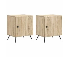 Šalia lovos spintelė 2 pcs Sonoma ąžuolas 43 x 34,5 x 50 cm