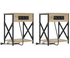 Šalia lovos spintelė 2 pcs Sonoma ąžuolas 41 x 31 x 51 cm