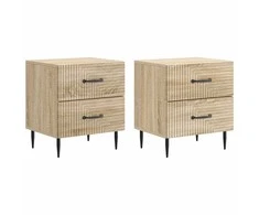 Šalia lovos spintelė 2 pcs Sonoma ąžuolas 43 x 34,5 x 47,5 cm