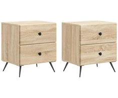 Šalia lovos spintelė 2 pcs Sonoma ąžuolas 43 x 34,5 x 47,5 cm