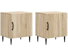 Šalia lovos spintelė 2 pcs Sonoma ąžuolas 43 x 34,5 x 50 cm
