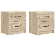 Šalia lovos spintelė 2 pcs Sonoma ąžuolas 43 x 34,5 x 44,5 cm
