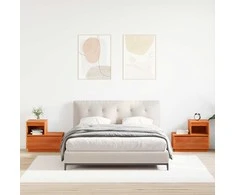 Šalia lovos spintelė 2 pcs Vaško ruda 60 x 34 x 51 cm