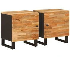 Šalia lovos spintelė 2 pcs Ruda 40 x 33 x 46 cm