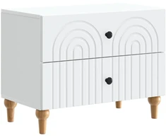 Šalia lovos spintelė Balta 62 x 34,5 x 48 cm Apdirbta mediena