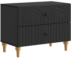 Šalia lovos spintelė Juoda 62 x 34,5 x 48 cm Apdirbta mediena