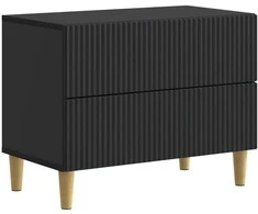 Šalia lovos spintelė Juoda 62 x 34,5 x 48 cm Apdirbta mediena