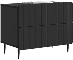Šalia lovos spintelė Juoda 62 x 34,5 x 49,5 cm Apdirbta mediena