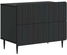 Šalia lovos spintelė Juoda 62 x 34,5 x 49,5 cm Apdirbta mediena