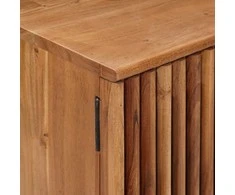 Rankų darbo naktinė spintelė Teak medžio rudas 40 x 30 x 45 cm