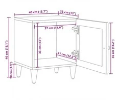 Šalia lovos spintelė Natūrali 40 x 33,5 x 46 cm