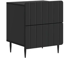 Šalia lovos spintelė 2 vnt. Juoda 43 x 34,5 x 49,5 cm