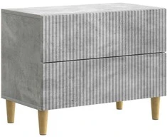 Šalia lovos spintelė su stalčių Betono pilka 62 x 34,5 x 48 cm