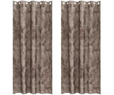 Aksominio tipo užuolaidos 2 pcs Kapučino 245 x 140 cm Aksomas