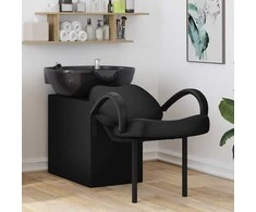 Šampūno kėdė Juoda 136 x 60 x 92 cm PVC