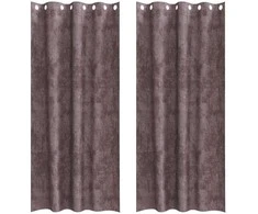 Aksominio tipo užuolaidos 2 pcs Ruda 225 x 140 cm Aksomas