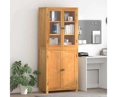 Sandėliavimo baldų komplektas su lentyna 2 pcs Natūrali