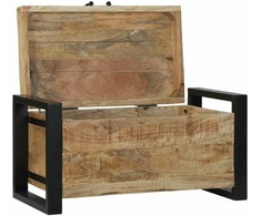 Saugojimo dėžės Ruda 60 x 30 x 30 cm Mango medienos masyvas