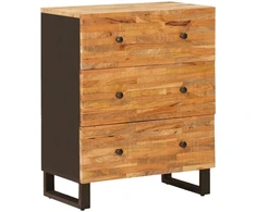 Sandėliavimo komodas 60 x 33 x 75 cm Kietas mango medis Ruda