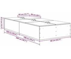 Lova su daiktų laikymo vieta Senovinis medis 80 x 200 cm