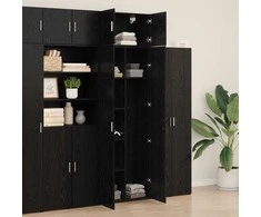 Oppbevaringsskap 2 pcs Juodas ąžuolas 70 x 42,5 x 185 cm