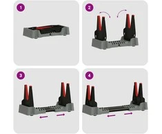 Šaudymo atrama Reguliuojamas Pilka 46 x 14 x 19,5 cm Plastmasė