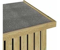Sodo saugojimo dėžė su saugykla Natūrali 119 x 44 x 58,5 cm