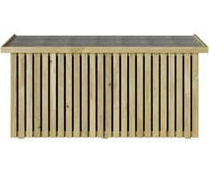 Sodo saugojimo dėžė su saugykla Natūrali 119 x 44 x 58,5 cm