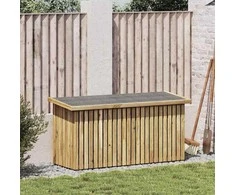 Sodo saugojimo dėžė su saugykla Natūrali 119 x 44 x 58,5 cm