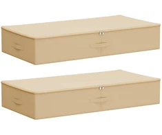 Saugojimo dėžė 2 pcs Kreminė 100 x 50 x 18 cm