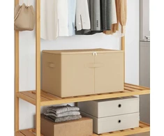 Saugojimo dėžė 2 pcs Kreminė 60 x 43 x 35 cm Neaustinis audinys