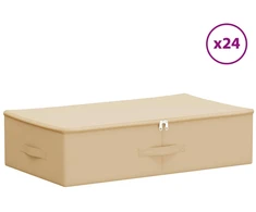 Saugojimo dėžė 24 pcs Kreminė 70 x 40 x 18 cm